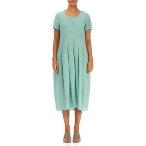 Grizas Women's Silk Midi Dress Size XL Mint Scoop Neck NWT